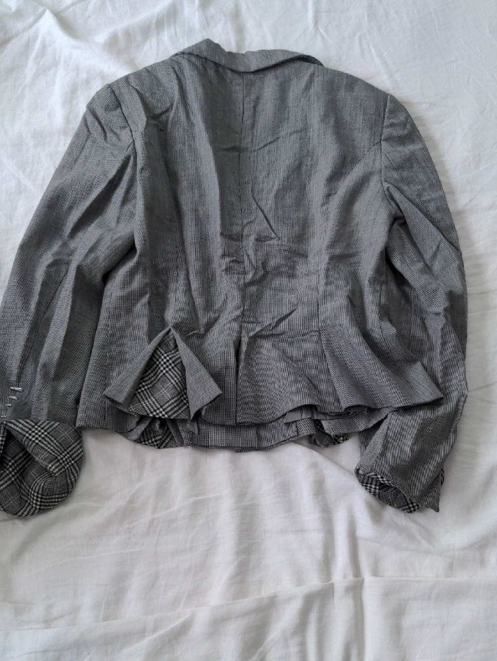 Escada Houndstooth Cotton Peplum Blazer Size 8 (EU Size 38) - Picture 10 of 12